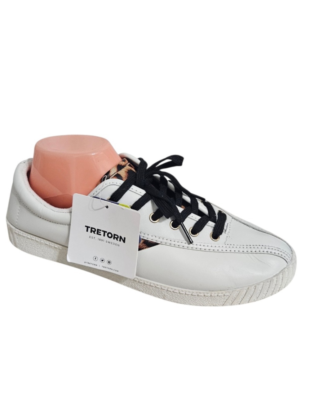 Women's Tretorn Sneakers White and Leopard Print - Picture 3 of 10